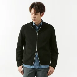 HARRISS Jackets^/ Knit Suede Double Zip Riders