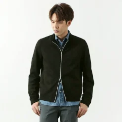 HARRISS Jackets^/ Knit Suede Double Zip Riders