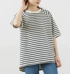HAVE A GOOD DAY T-Shirts^/ Stripe Loose Short Sleeve T-Shirt