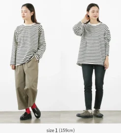 HAVE A GOOD DAY T-Shirts^/ Striped Loose Long Sleeve T-Shirt