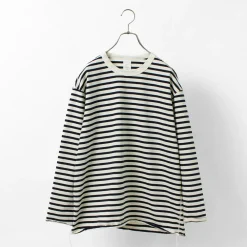HAVE A GOOD DAY T-Shirts^/ Striped Loose Long Sleeve T-Shirt