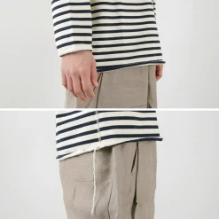 HAVE A GOOD DAY T-Shirts^/ Striped Loose Long Sleeve T-Shirt