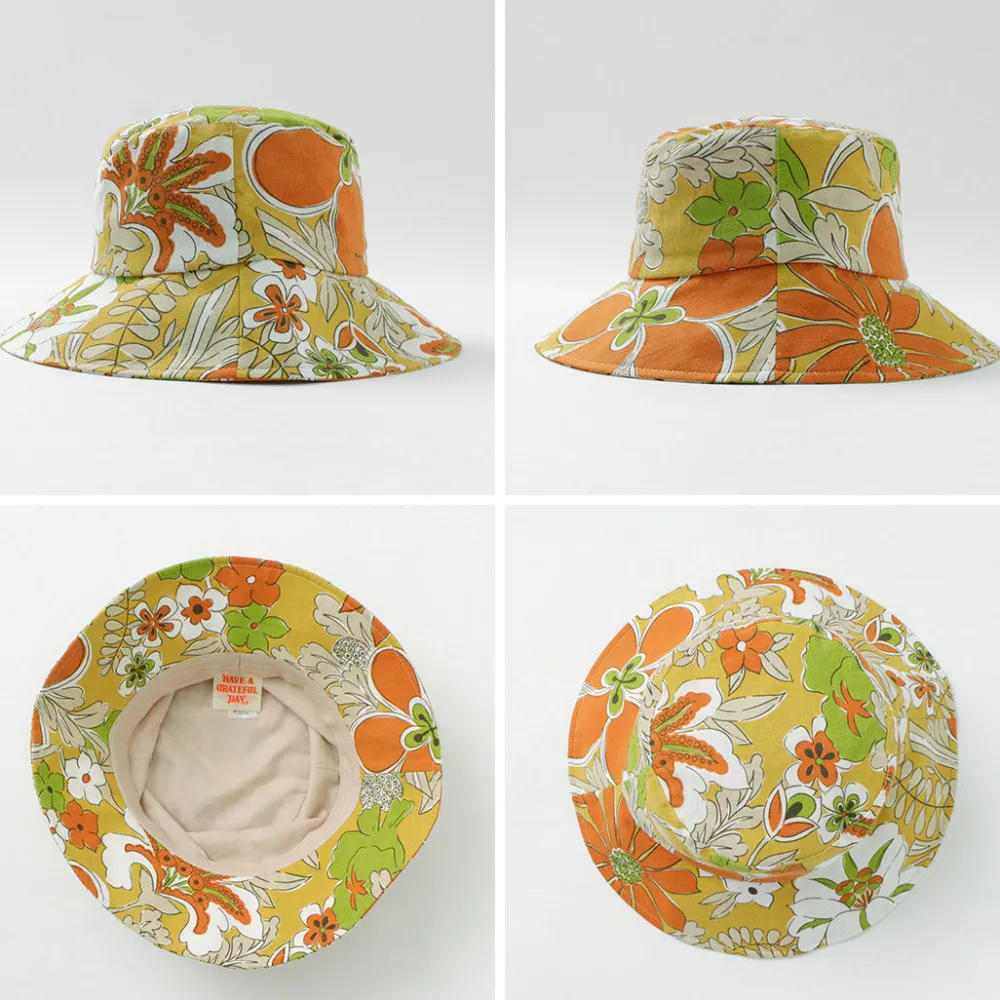 HAVE A GRATEFUL DAY Hats^/ Bucket Hat orange
