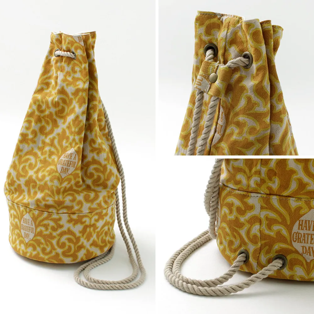 HAVE A GRATEFUL DAY Shoulder Bags^/ Retro damask fabric shoulder bag