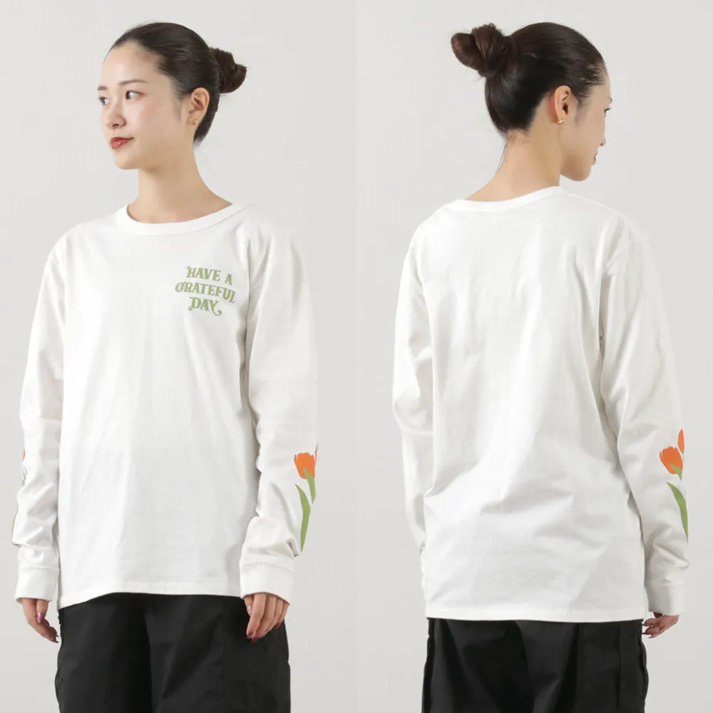 HAVE A GRATEFUL DAY T-Shirts^/ Tulip & Logo Long Sleeve T-shirt