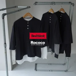 HEALTHKNIT T-Shirts^/ 2 Pack T-Shirt 7/10 Sleeve + Long Sleeve Waffle