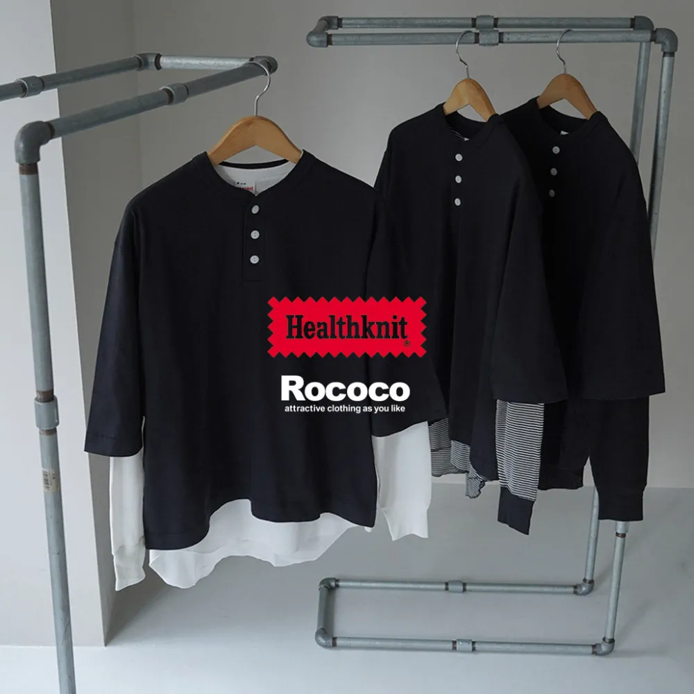 HEALTHKNIT T-Shirts^/ 2 Pack T-Shirt 7/10 Sleeve + Long Sleeve Waffle