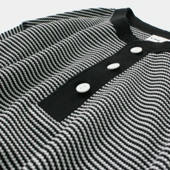 HEALTHKNIT T-Shirts^/ Basic Waffle Henley Neck Long Sleeve