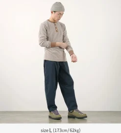 HEALTHKNIT T-Shirts^/ Basic Waffle Henley Neck Long Sleeve