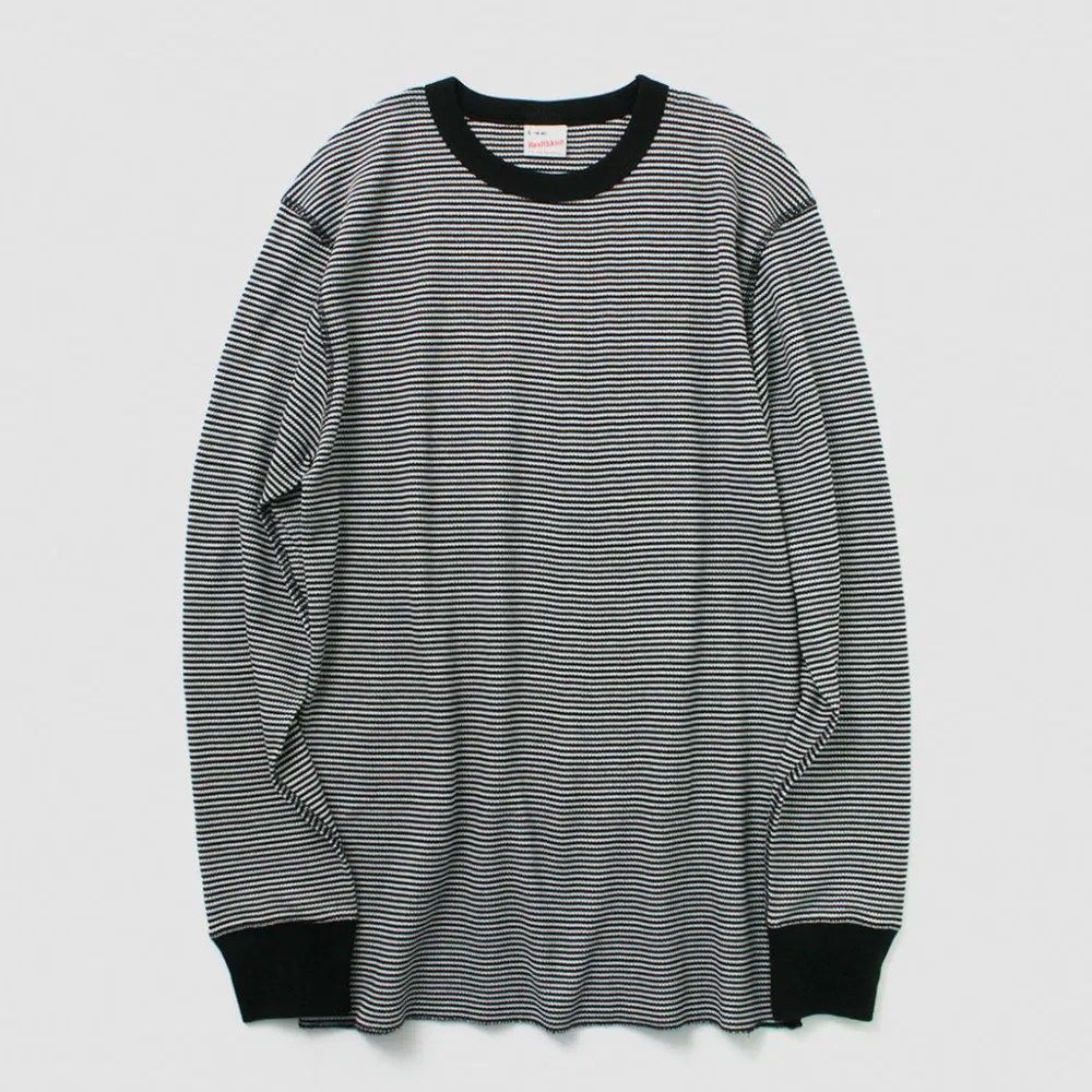 HEALTHKNIT T-Shirts^/ Basic Waffle Crew Neck Long Sleeve