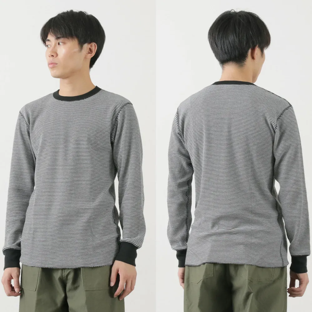HEALTHKNIT T-Shirts^/ Basic Waffle Crew Neck Long Sleeve