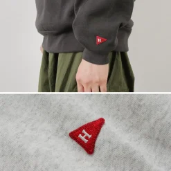 HEALTHKNIT Sweatshirts^/ Classic Sweatshirt Henley Neck Long Sleeve