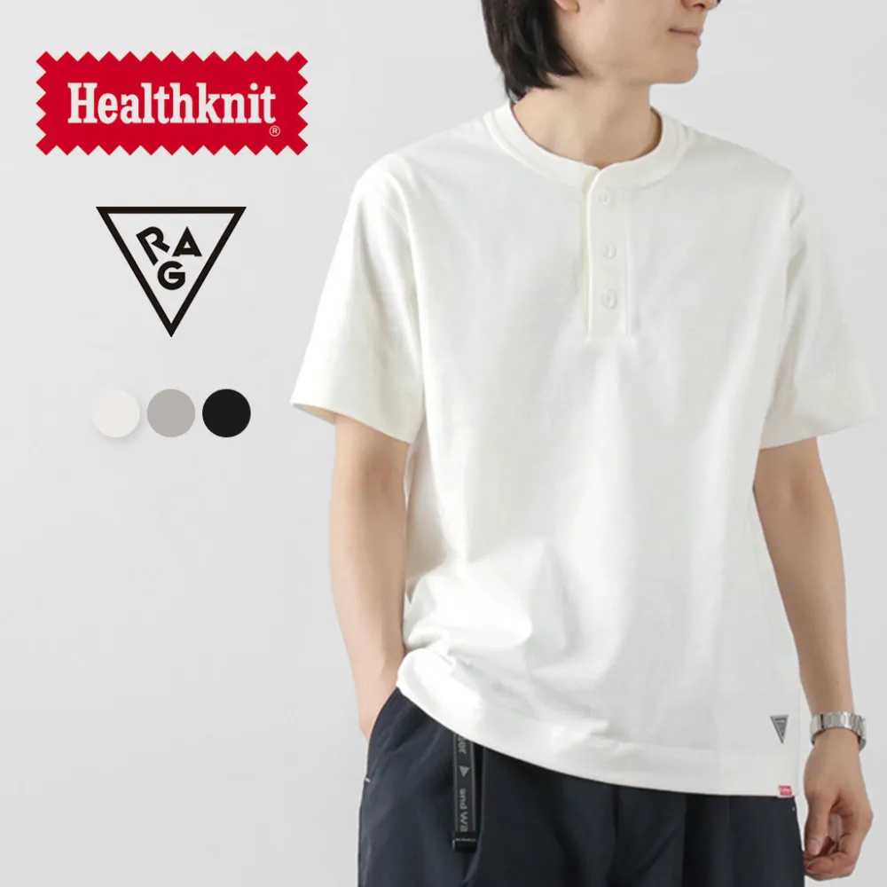 HEALTHKNIT T-Shirts^/ x RAGHenry Neck T-shirt
