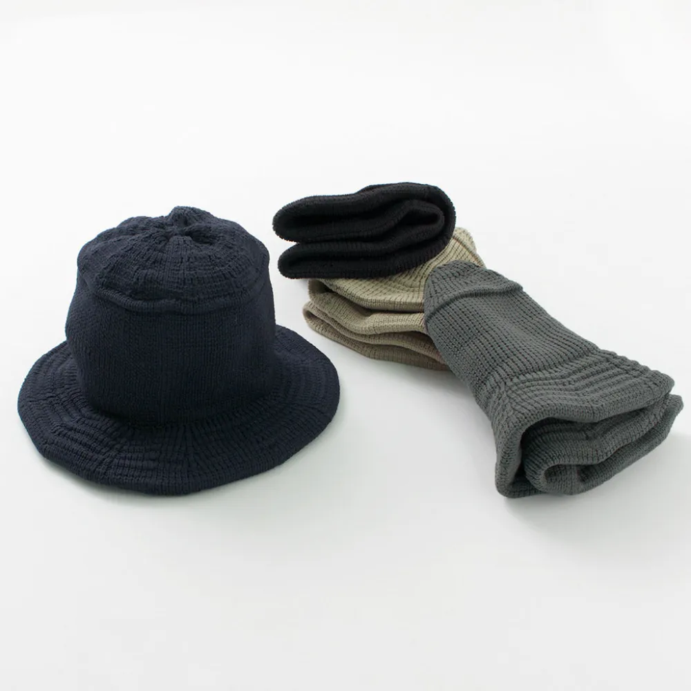 HICOSAKA Hats^/ Knit Bucket Hat