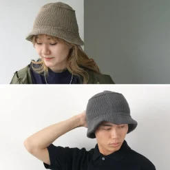 HICOSAKA Hats^/ Knit Bucket Hat
