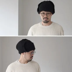 HICOSAKA Hats^/ Knit Flight Cap