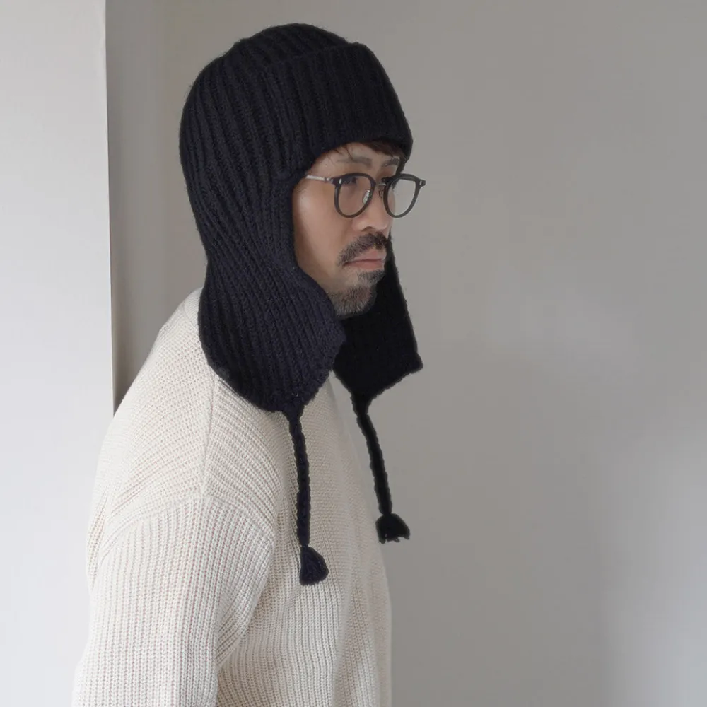 HICOSAKA Hats^/ Knit Flight Cap