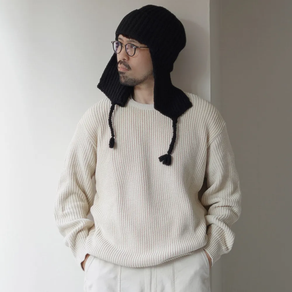 HICOSAKA Hats^/ Knit Flight Cap
