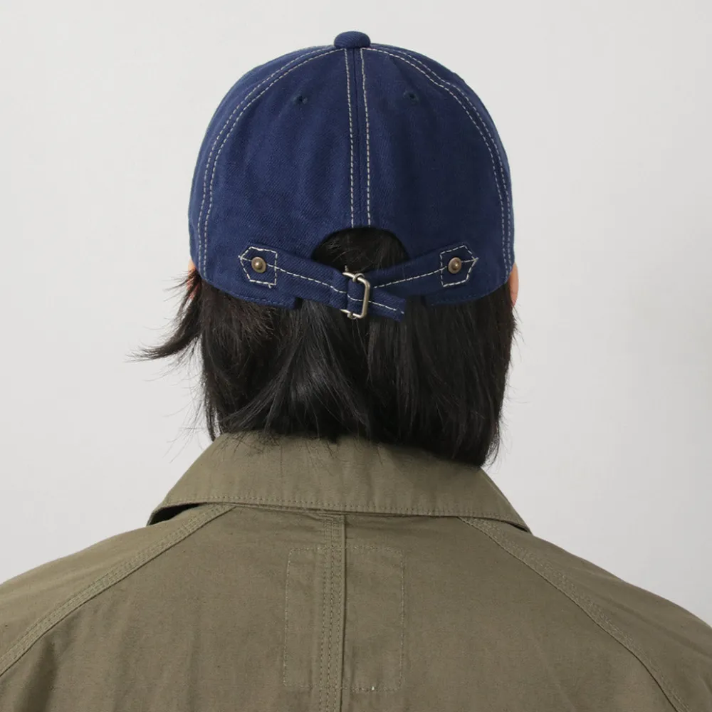 HIGHER Hats^/ Blue Selvage Denim Cinchback Cap