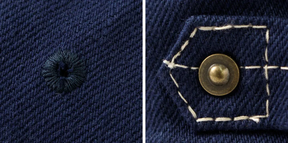 HIGHER Hats^/ Blue Selvage Denim Cinchback Cap