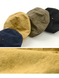 HIGHER Hats^/ Cotton Linen Weather Beret