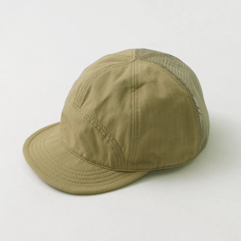 HIGHER Hats^/ Cotton Nylon Ripstop 7 Panel Mesh Cap