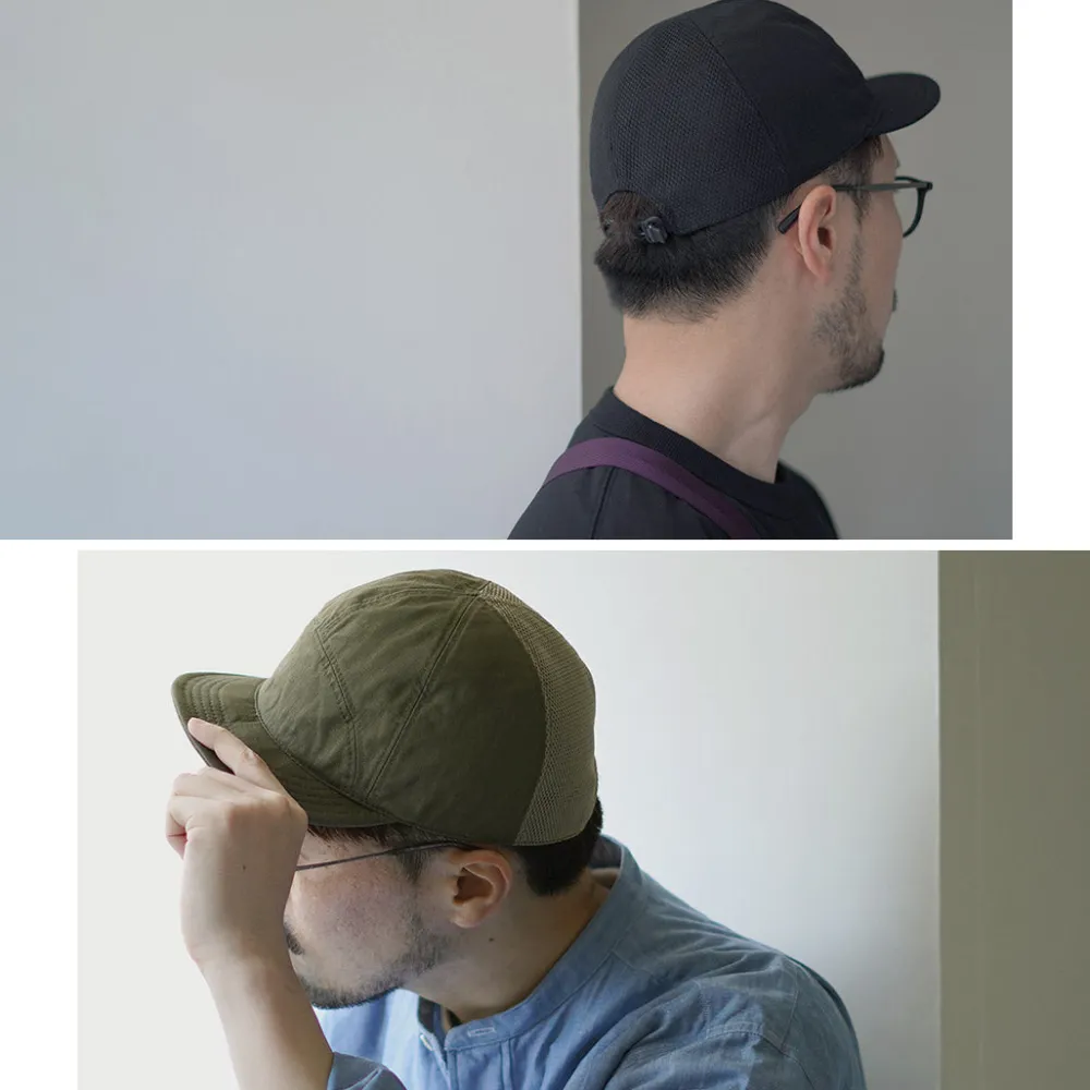 HIGHER Hats^/ Cotton Nylon Ripstop 7 Panel Mesh Cap