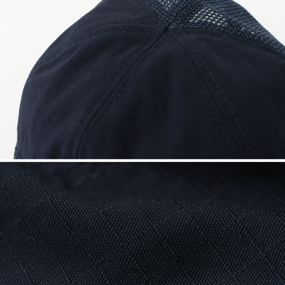 HIGHER Hats^/ Cotton Nylon Ripstop 7 Panel Mesh Cap