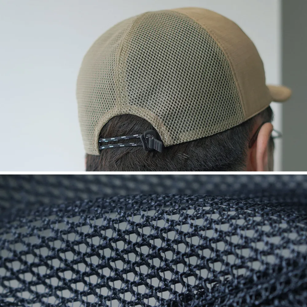 HIGHER Hats^/ Cotton Nylon Ripstop 7 Panel Mesh Cap