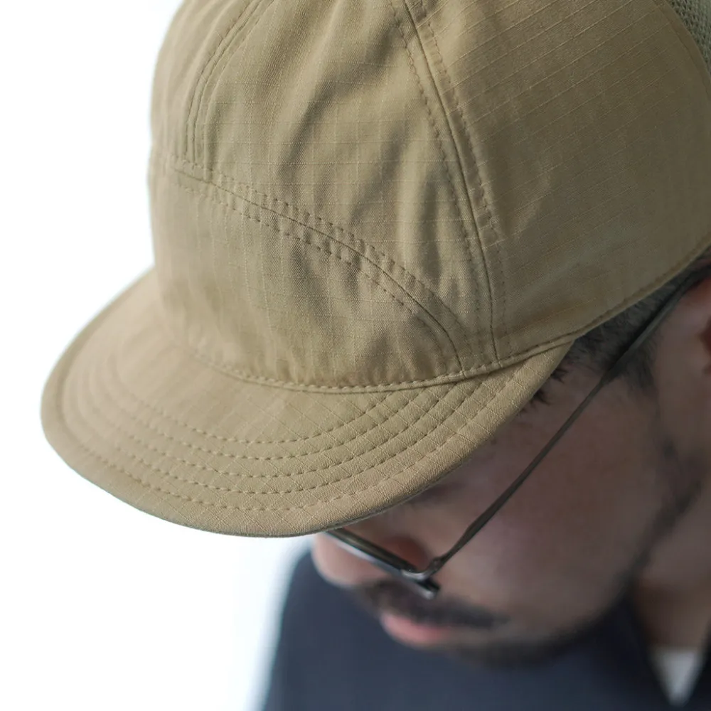 HIGHER Hats^/ Cotton Nylon Ripstop 7 Panel Mesh Cap