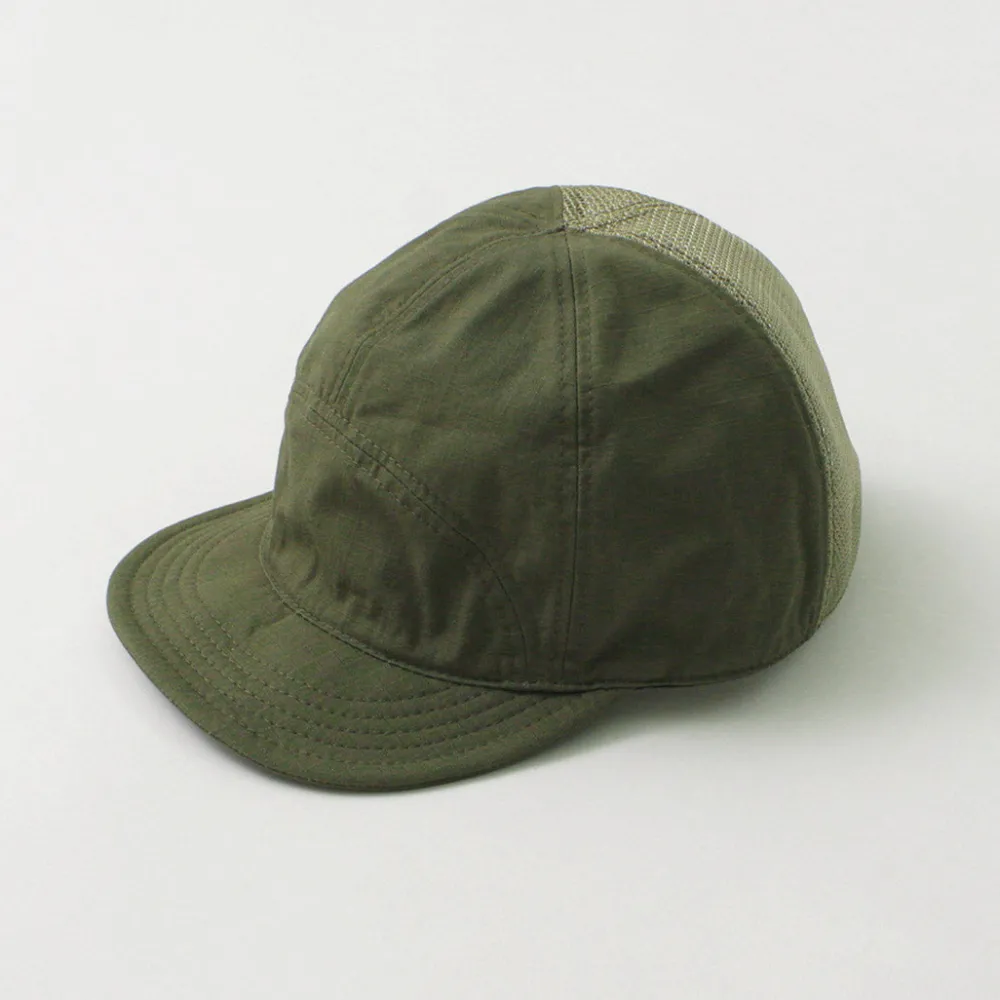 HIGHER Hats^/ Cotton Nylon Ripstop 7 Panel Mesh Cap
