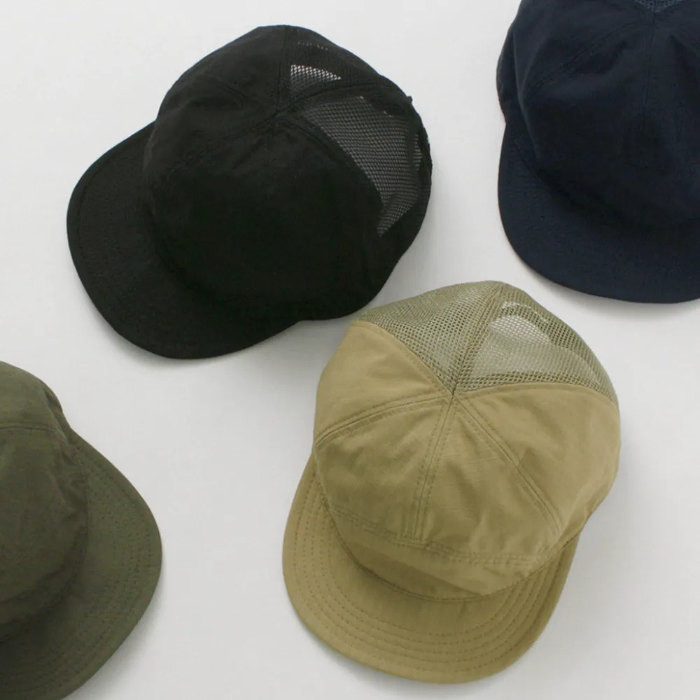 HIGHER Hats^/ Cotton Nylon Ripstop 7 Panel Mesh Cap