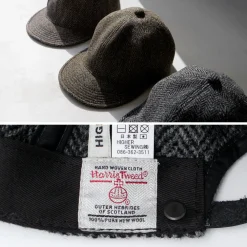 HIGHER Hats^/ Harris Tweed Herringbone Cap HT24035