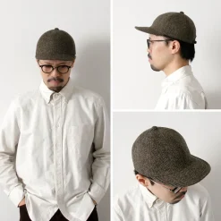 HIGHER Hats^/ Harris Tweed Herringbone Cap HT24035