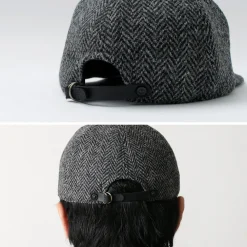 HIGHER Hats^/ Harris Tweed Herringbone Cap HT24035