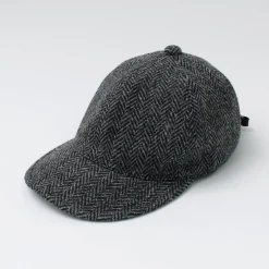 HIGHER Hats^/ Harris Tweed Herringbone Cap HT24035