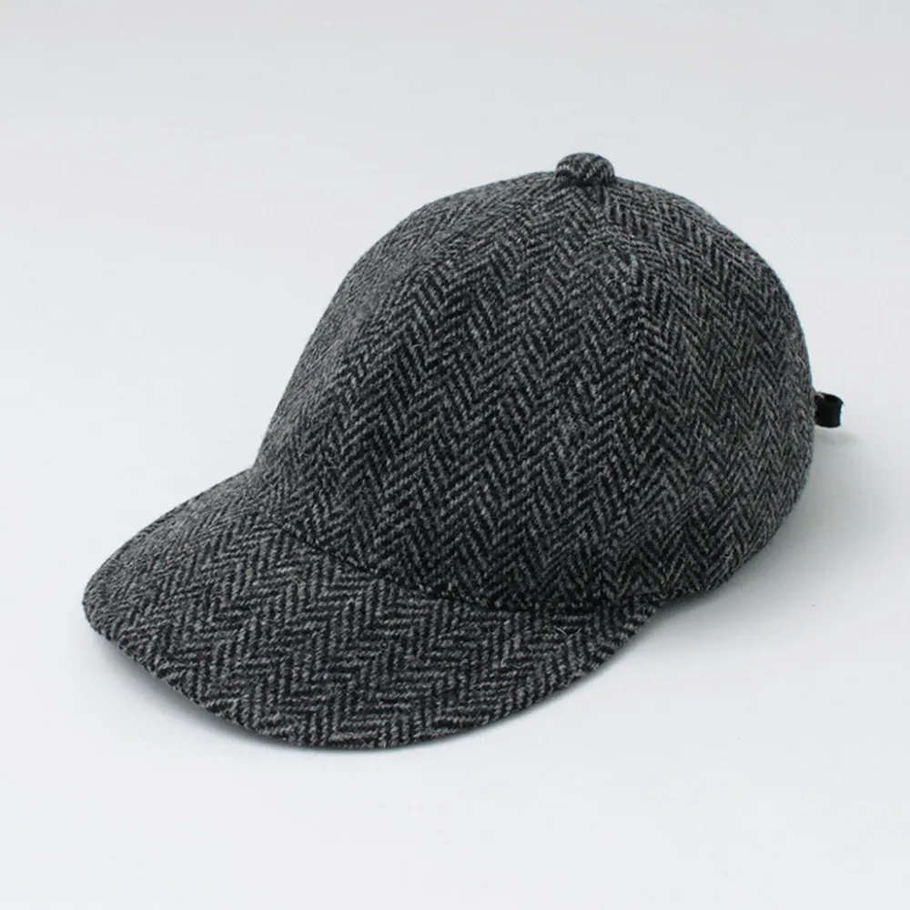 HIGHER Hats^/ Harris Tweed Herringbone Cap HT24035
