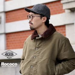 HIGHER Hats^/ Harris Tweed Herringbone Cap HT24035