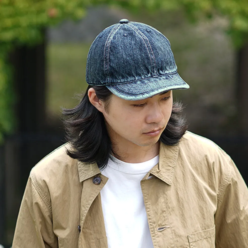 HIGHER Hats^/ Selvage denim cap used-wash