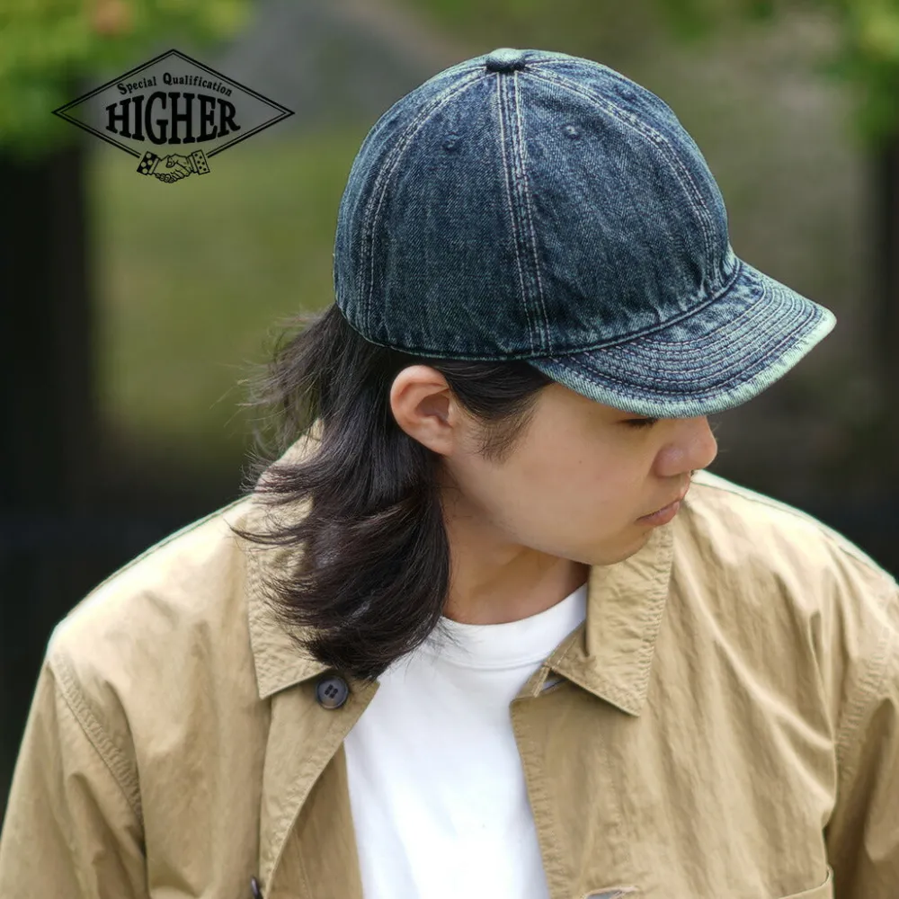 HIGHER Hats^/ Selvage denim cap used-wash