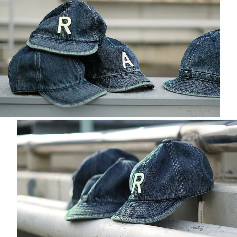 HIGHER Hats^/ Selvage denim cap used-wash