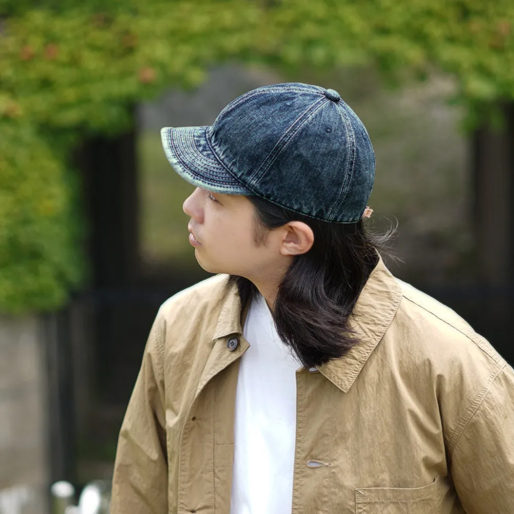 HIGHER Hats^/ Selvage denim cap used-wash