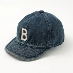 HIGHER Hats^/ Selvage denim cap with initials badge