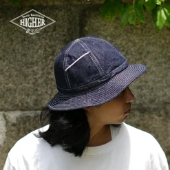 HIGHER Hats^/ Selvage Panel 6 Hat - Onewashed denim