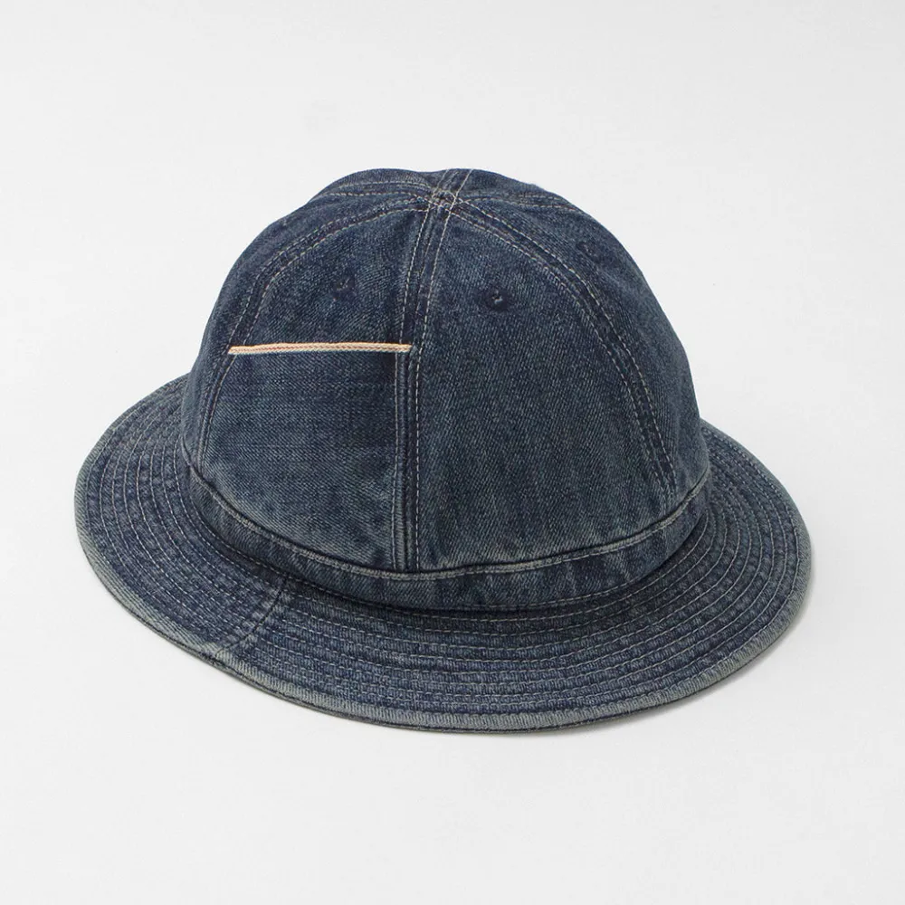 HIGHER Hats^/ Selvage Denim Panel 6 Hat - Used finish used-wash