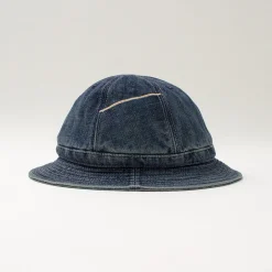 HIGHER Hats^/ Selvage Denim Panel 6 Hat - Used finish used-wash