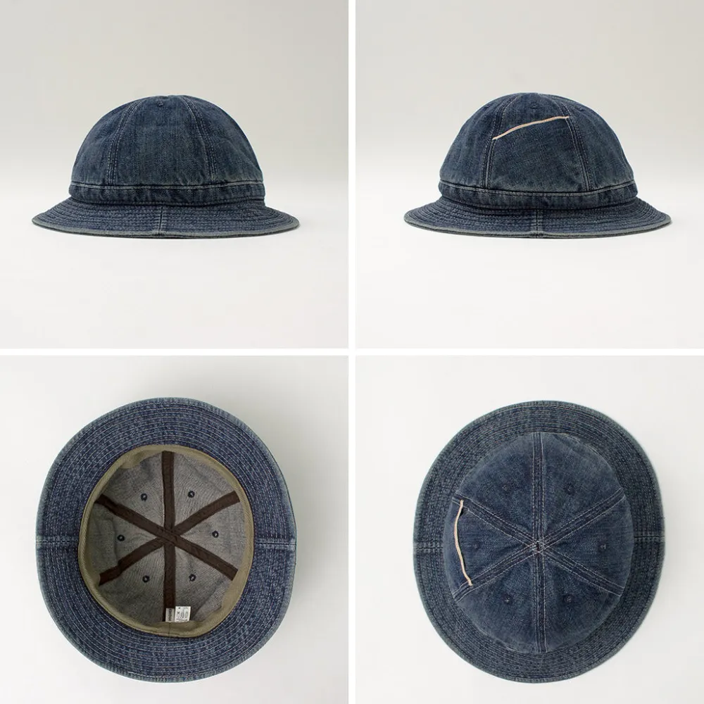 HIGHER Hats^/ Selvage Denim Panel 6 Hat - Used finish used-wash