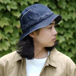 HIGHER Hats^/ Selvage Denim Panel 6 Hat - Used finish used-wash