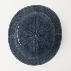 HIGHER Hats^/ Selvage Denim Panel 6 Hat - Used finish used-wash
