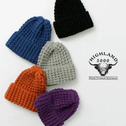HIGHLAND 2000 Hats^/ Bob Cap Tuck Stitch (Alpaca x British Wool Mix)